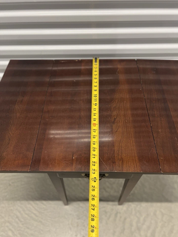 HOOKER FURNITURE  Rear Drop Leaf One Drawer Accent End Table 011-80-137 Freeship - Image 3 of 4