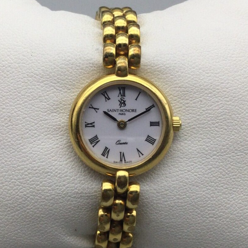 Saint Honore Paris Watch Women 20mm 18K Gold Electroplated