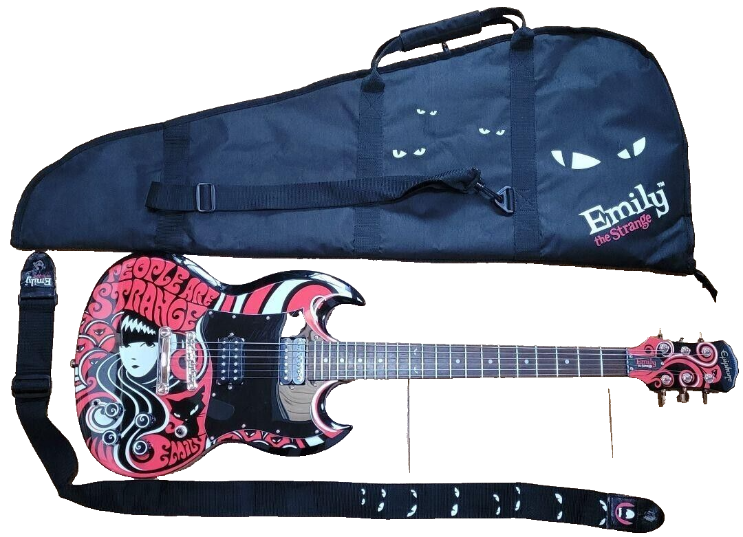 Epiphone Emily the Strange SG G-310 VERY RARE w/Case Strap Epiphone Emily the Strange SG G-310 VERY RARE w/Case Strap