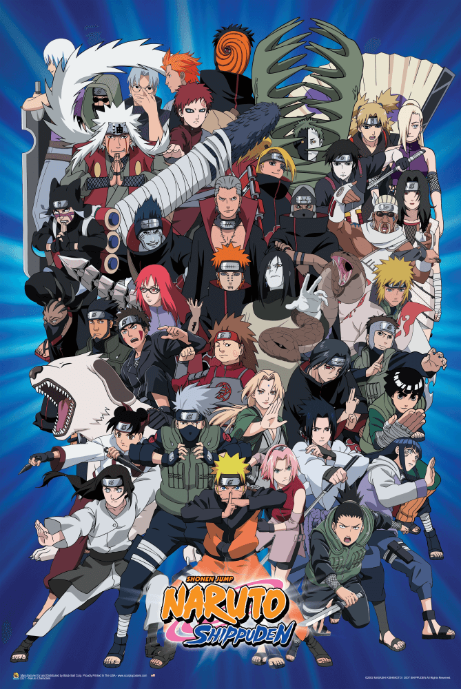 Naruto Anime Characters Poster 24x36 Inches Wall Art