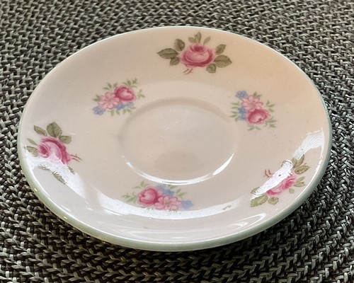 SHELLEY :: Vtg “Mini” TEA 1 3/4” CUP & 3” SAUCER “ROSEBUD” Pink Floral ENGLAND - Picture 9 of 10