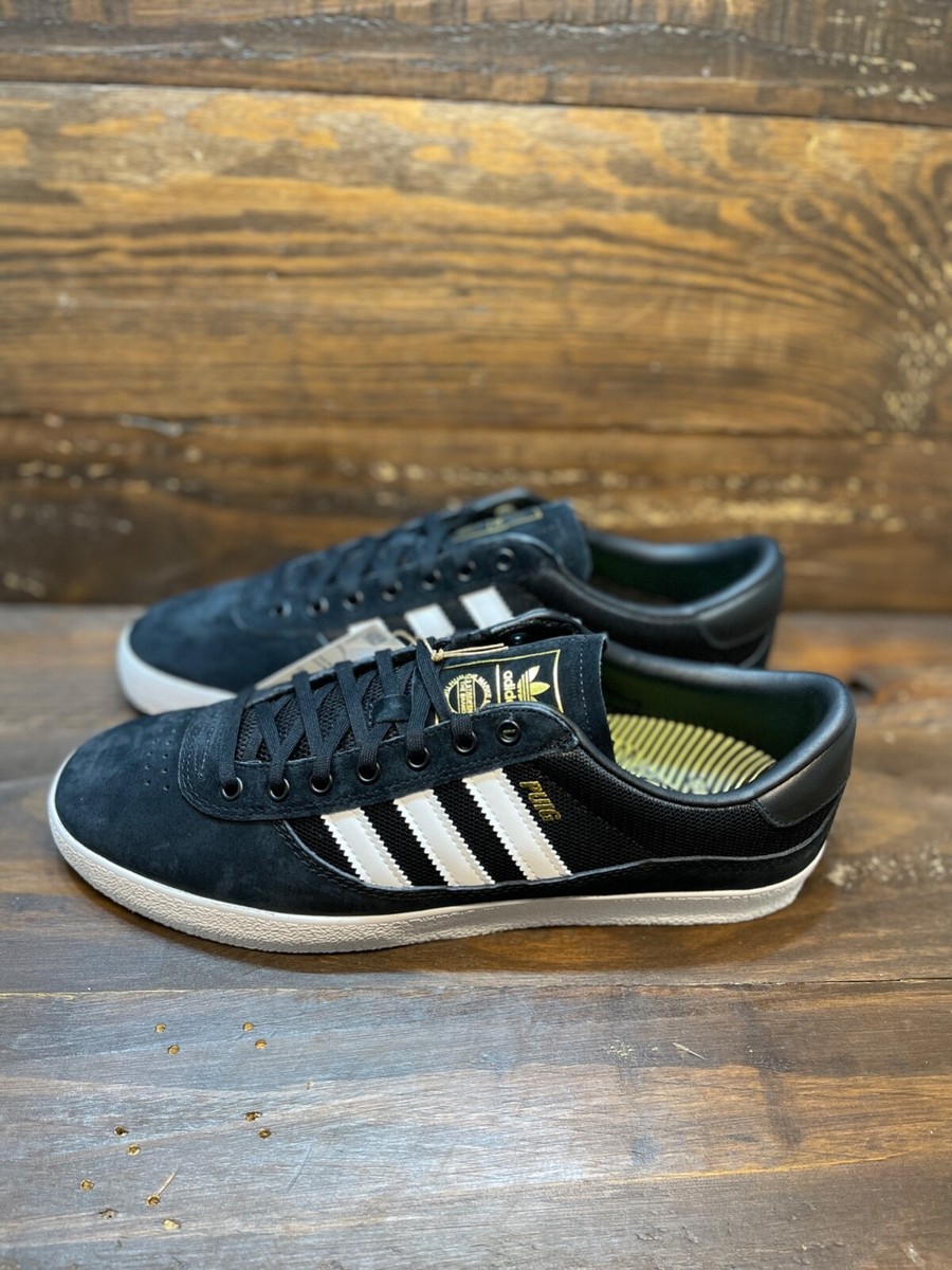 Size 11 - adidas Puig Indoor Black White for sale online | eBay
