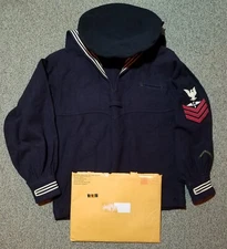 WWI Northern Bombing Group ID'd Naval Jumper Hat Aviatior Uniform Grouping Uboat