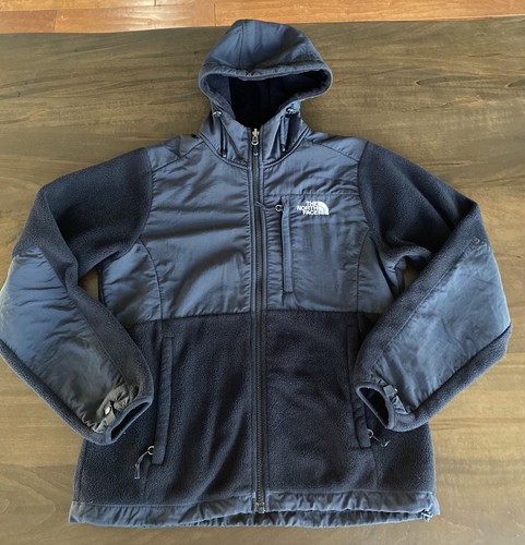 north face women's denali hoodie fleece jacket black