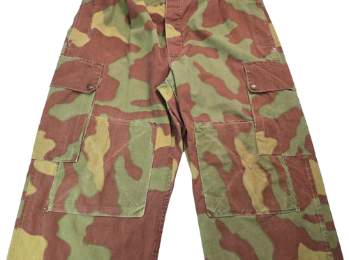 Vintage 1960s Italian Military San Marco Camo Baggy Field Paratrooper Pants L XL - Picture 5 of 10