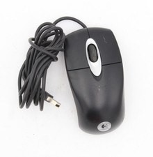 LOGITECH OPTICAL USB MOUSE MICE WIRED BLACK SCROLL WHEEL 2 BUTTON M-BU115 RX300