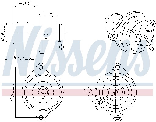 Nissens Agr-Ventil Passend FüR Smart Fortwo Coupe 0.8 CDI 1.5-image