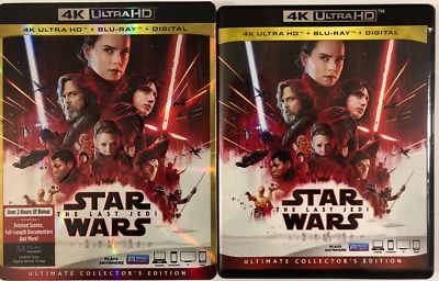 DISNEY STAR WARS THE LAST JEDI 4K ULTRA HD BLU RAY 3 DISC SET +