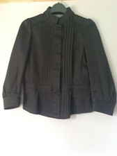 Farhi Nicole Jacket Ladies Black Cotton Size 8 Nwot