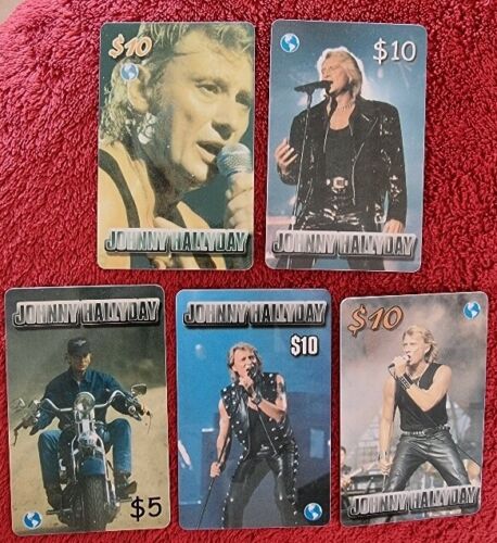 Lot of 5 California JOHNNY HALLYDAY Limited Print 500 Phone Card (Phone Card) - Picture 1 of 1