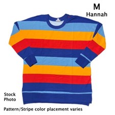 MEDIUM HANNAH LuLaRoe  MULTICOLOR STRIPES  Sizes 8-10 Crewneck Sweatshirt