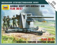 German Anti Flugzeug Gun 88 Mm. Flak 36/37 Kunststoff Kit 1:72 Modell Zvezda