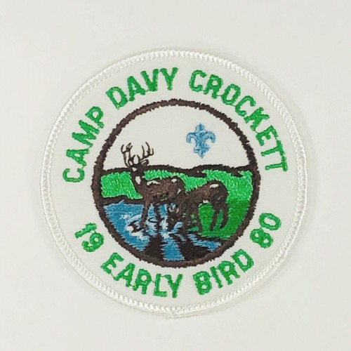 Camp Davy Crockett 1980 Early Bird Camp BSA Boy Scouts Patch eBay