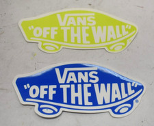 Vans Skateboard Rare Hard to Find Sticker Decal Lot of 2 Light Green Blue