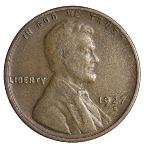 1927-D Lincoln Wheat Cent Penny F/VF Complete Your Album!!