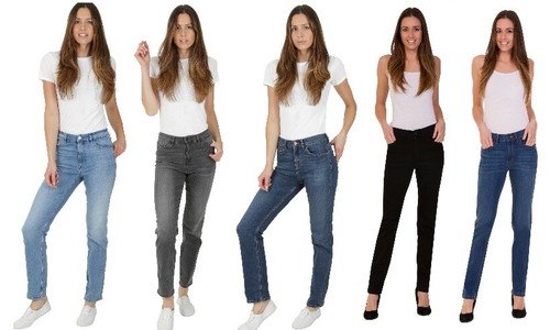 Ex M\u0026S Colección Denim Jeans Pierna Recta De Mujer Pantalones Ajustados  Talla 6-32 Pantalón | eBay