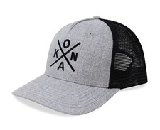 Kailua-Kona KONA Hat for Men Women Snapback Trucker Baseball Cap (Grey/Black)