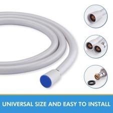 59In PVC Extra Long Smooth Flexible Anti-Kink Handheld Shower Hose Core White