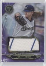 2019 Topps Triple Threads Single Jumbo Relics Amethyst 5/27 Josh Hader 2r8