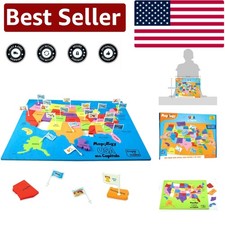 Educational States  Capitals Puzzle for Kids Age 5-13 - Fun Geography Learning