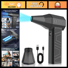 Cordless Air Duster 130,000RPM Mini Blower, 4-Gear Turbo Fan for Electronics, Ca