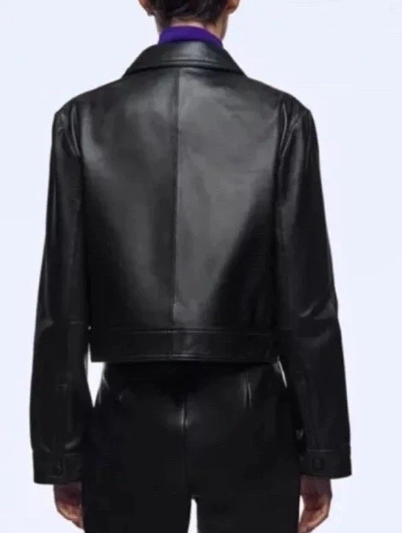 ZARA LIMITED EDITION LEATHER JACKET Size L NWT Ref 2154 / 040 / 800 - Image 4 of 4