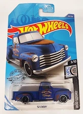 Hot Wheels '52 CHEVY Rod Squad 3/10 Blue 2020 Series Number 201/250 - NEW NIP