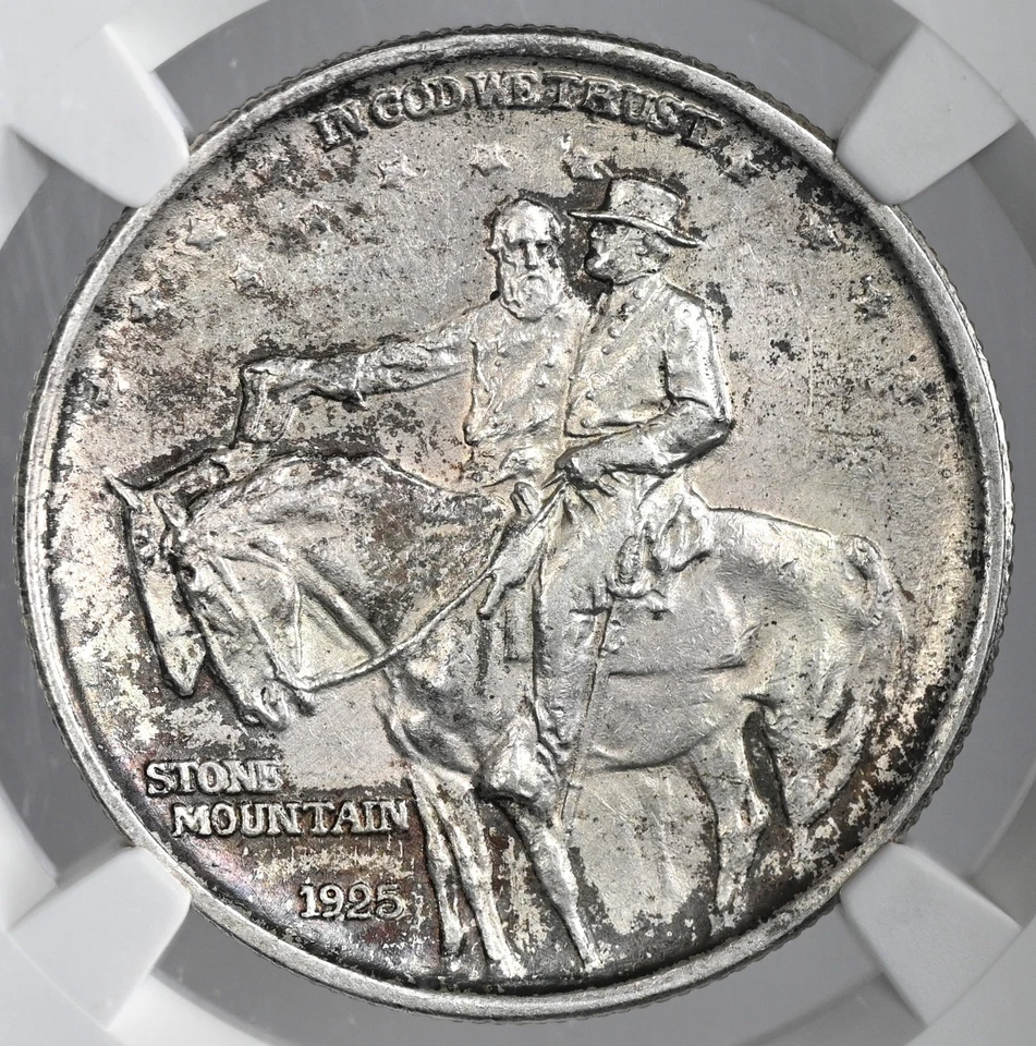 1925  50C STONE MOUNTAIN HALF DOLLAR NGC AU DETAILS HARSHLY CLEANED #6877264-036 - Image 2 of 4