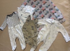 Lot Of 6-Baby Boy Clothes Pants Jumper One Piece Blanket 0-3 Months Cars Animals