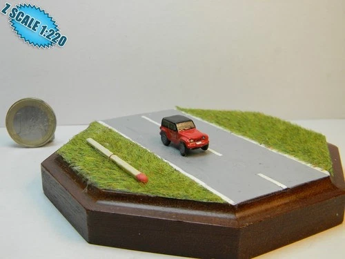 Jeep Wrangler Z scale 1/220 Hand-painted Metal Model
