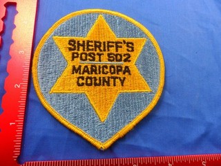 ARIZONA Maricopa County Sheriff's Post 502 Cloth Patch 4 1/4" Vintage