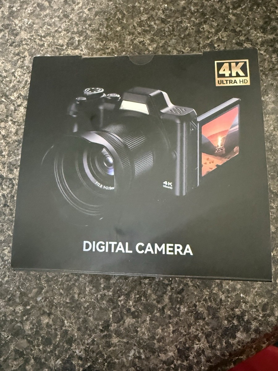 Appareil Photo Numérique 4K Ultra HD 56MP – Zoom Optique 24x – Écran Inclinable 3,5'' – Noir