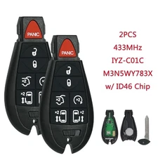 2 Remote Key Fob Program For 2008-2019 Dodge Grand Caravan Chrysler Town&Country