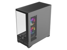 Rosewill ACA501 Mid Tower ATX Gaming PC Computer Case Black, 3 Addressable RGB F 8