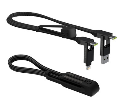 Incharge XL 6-In-1 Multi Charging Cable, Portable USB and USB-C Cable with 100W