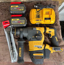 DeWALT DCH333X2 54V XR Flex Volt Brushless Cordless Rotary Hammer + Batteries +