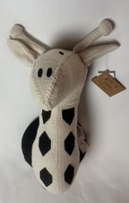 NWT Giraffe Black White Felted Plush Wall Decor Child Nursery 18