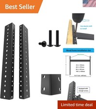6U Steel Rack Rails Kit with Hardware - 2 Pieces 6URR