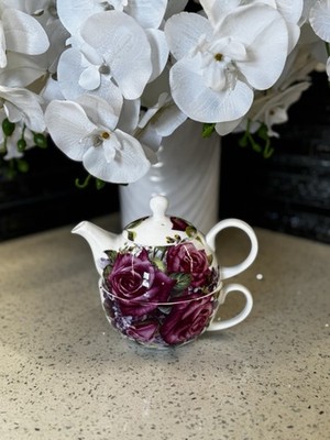 Maxwell and Williams Tea for One Teekanne und Tasse Set Roseberry Muster