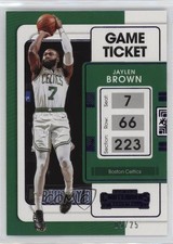2021-22 Panini Contenders Game Ticket Purple 5/25 Jaylen Brown #34 fs9