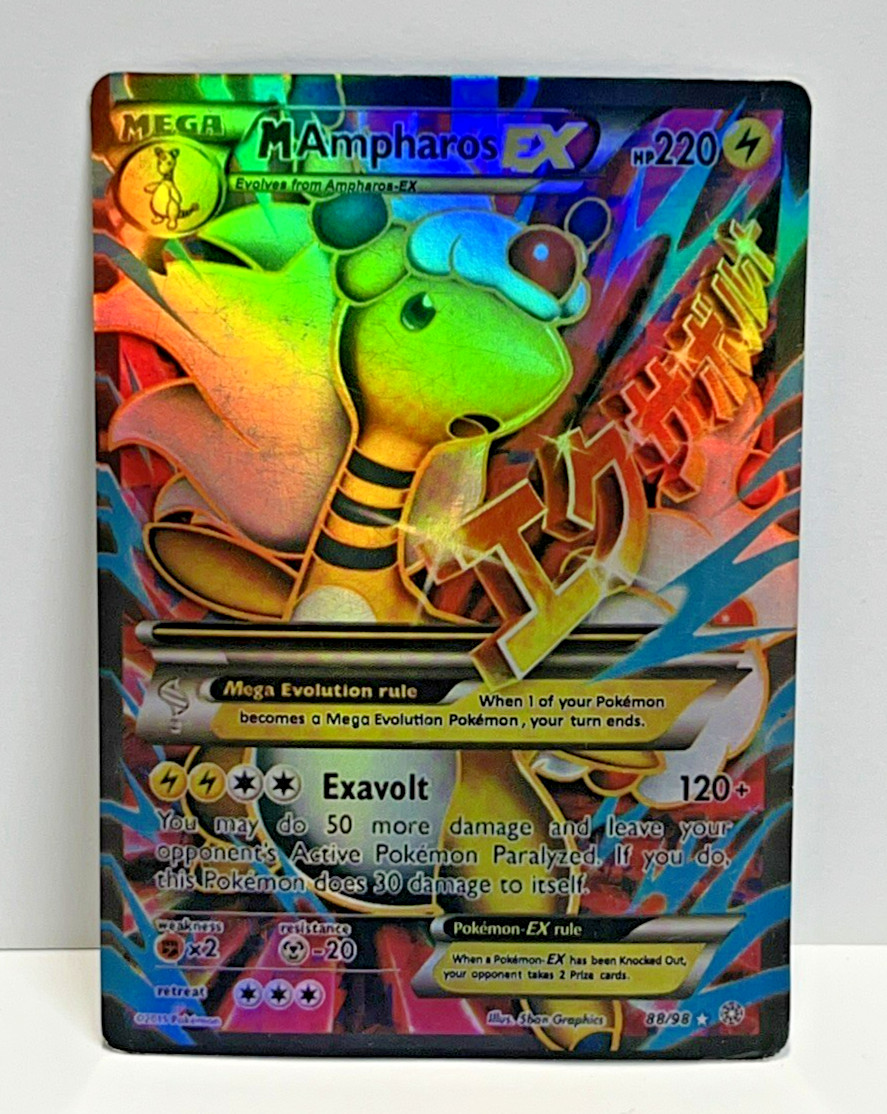 Pokémon TCG M Ampharos EX 88/98 Full Art Ultra Rare - XY Ancient Origins