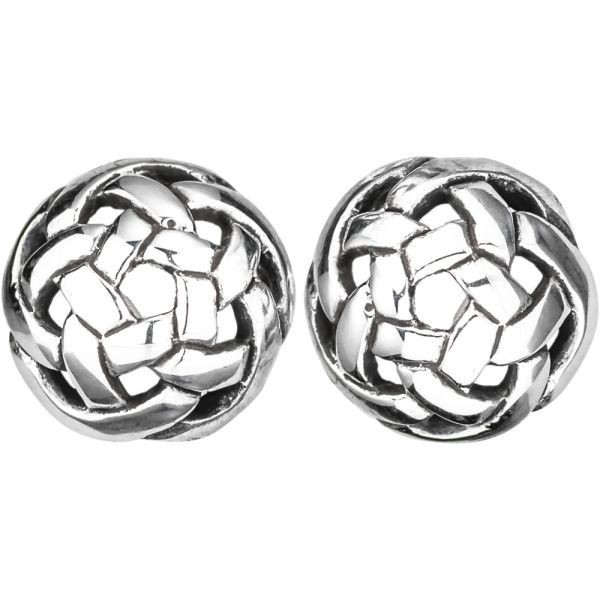 Sterling Silver Celtic Dome Stud Earrings