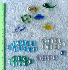 Colorful Clear Sea Glass Small Pebbles  Figurines for Aquarium Environment