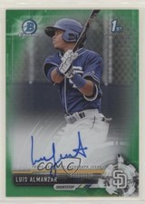 2017 Bowman Chrome Prospect Retail Green Refractor 10/99 Luis Almanzar Auto 00c9