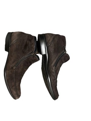 Roberto Botticelli Men s Brown Suede  Boots With Fur Lining, Anti Slip Size 11