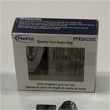 PROFLO 1/4-Turn Brass Right Angle Stop Valve PFXQAC32C Manual Water