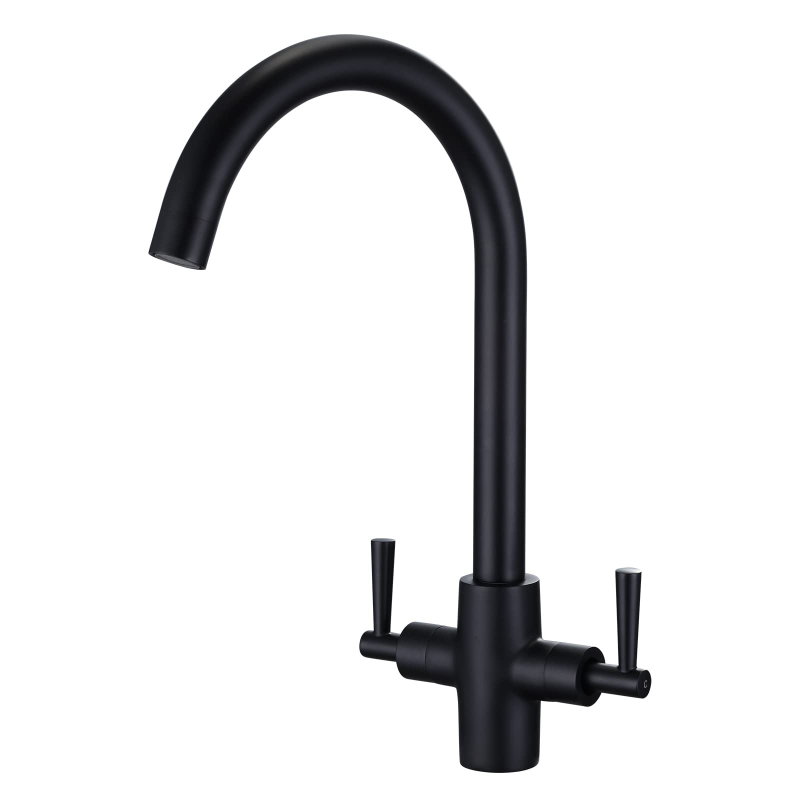 Kitchen Taps Dual Lever Monobloc Kitchen Sink Tap Mixer Stainless