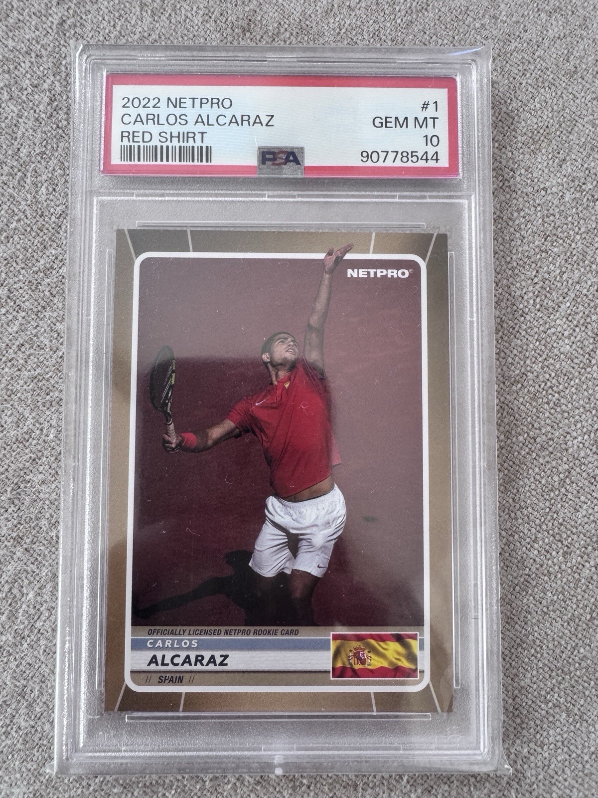 2022 Netpro Carlos Alcaraz - Carlos Alcaraz #1 Red Shirt /2000