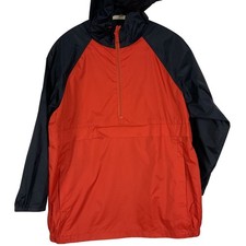 The Children  s Place Anorak Windbreaker Jacket Boys 10/12 Hooded Orange Blue