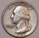 1961-D Washington Quarter - Extra Fine - #0518EA - FREE SHIPPING